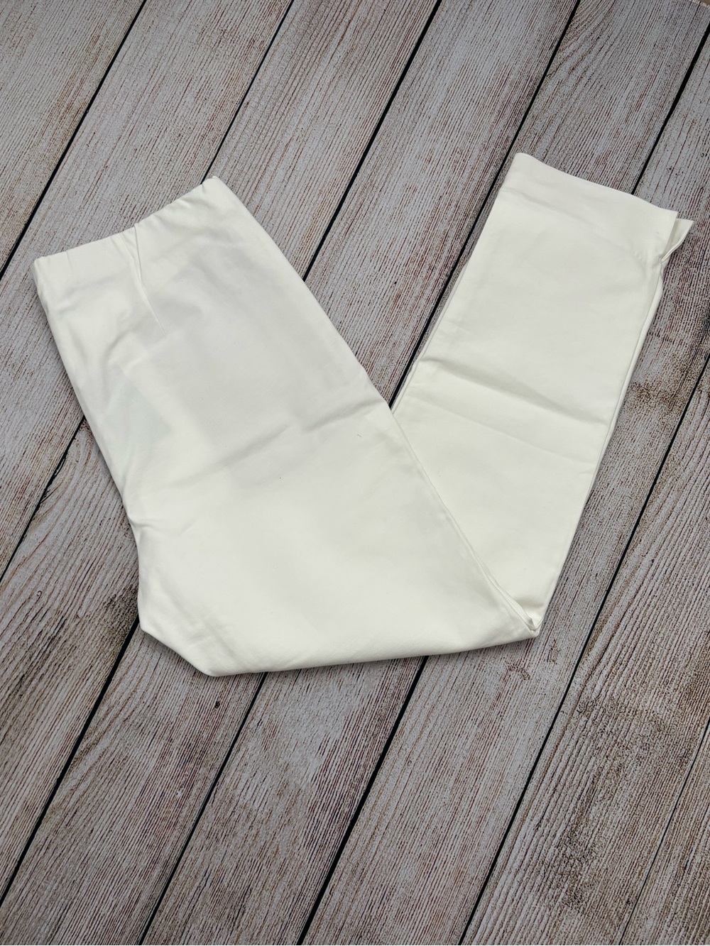 J.Jill White Essential Cotton Stretch Pants sz 6